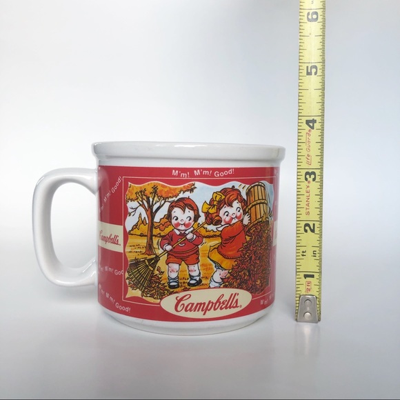 Campbell's Soup 1998 Kids Fall Winter Vintage Ceramic Soup Mug Cup EUC - Picture 10 of 11